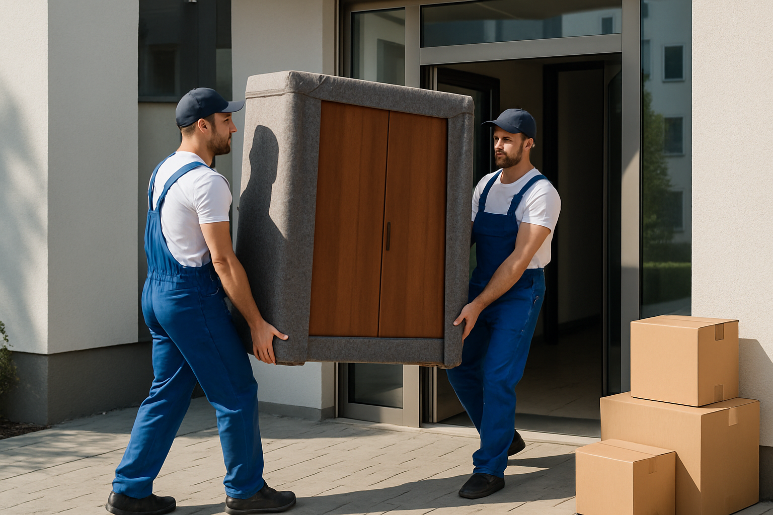 Privatumzug Stuttgart – Helfer tragen Möbel